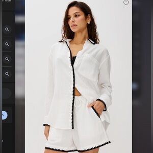 Rails x lspace idania button down cotton shirt